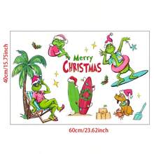 The Grinch 1 Set Pegatina de Pared de Película de Dibujos Animados Decoración Navideña Papel Tapiz Monstruo Verde Árbol de Navidad Calcomanía de Ventana Pegatina de PVC, Calcomanía de Ventana de Monstruo Verde de Dibujos Animados, Adecuado para Decoración de Fiesta y Cumpleaños, Decoración Popular de Vacaciones y Fondo Fotográfico; Regalo de Navidad Favor de Fiesta - Multicolor - Ver 10