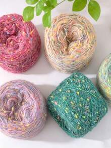 Rainbow Horse Mohair Blend Flat Yarn - "Starry Sky" Series, Suitable For Sweaters, Dolls And Bags DIY Knitting Materials, Yarn Knitted For Making Sweaters, Scarves, Bags And Other Handmade Crafts - Multicolor - View 9