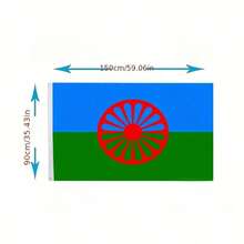 1 Flag, 5.5*8.3 Inch/20 Pcs/20 Ft Long String Flag, Romani Flag, Polyester, Single-Sided Printing, Indoor/Outdoor Use - Perfect For Home, Yard, And Garden Decor - Multiple Styles - View 7