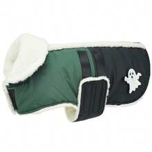 Halloween Dog Winter Coat With Interchangeable Bone Patch, Warm Thickened Jacket With Adjustable Hook And Loop, Suitable For Small, Medium And Large Dogs - Green - View 8