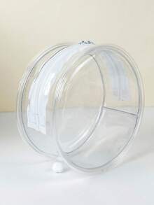 1 Set Cotton Doll Storage Bag, PVC Thickened High Transparency Doll Bag, 15cm Cute Cartoon Doll Storage Display Dust-Proof Hanging Bag, Transparent Q-Version Round Head Walking Doll Bag, Suitable For Data Cable Storage, Earphone Accessories Storage, Waterproof Bag - View 11