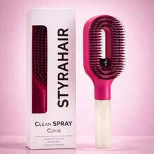 2-In-1 Spray Hair Comb With Built-In Water Spray Function; Suitable For Both Wet And Dry Hair; Ideal For Women With Curly Or Thick Hair; Works With Curly, Straight, And Wavy Styles; Moisturizing Comb; Essential Travel Hair Accessory. - A - View 17