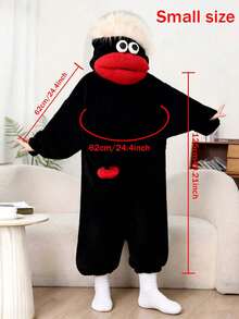1pc Funny Big Mouth Fish Bathrobe, Coral Fleece Thickened Super Soft, One-Piece - Multicolor - View 6