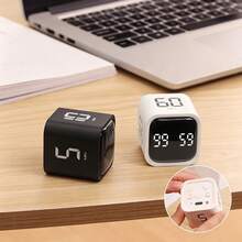 1pc Gravity Sensor Timer: Study Countdown Stopwatch, Rechargeable Desktop Timer, Kitchen Cooking Countdown Reminder, Digital Alarm Clock - Multicolor - View 3