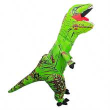Tyrannosaurus Rex Inflatable Costume Suitable For 1.5-2m Height Dinosaur Inflatable Suit Adult Sports Meet Dinosaur Outfit Dinosaur Inflatable Costume Prop Rideable Dragon,Halloween - Green Tyrannosaurus - View 2