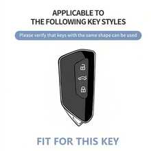 Zinc Alloy Car Key Protective Case With Round Ring Lobster Clasp Leather Strap, Compatible With Golf 8, Tiguan, Passat, Taigo, Arteon, ID.3, ID.4, Enyaq IV, Elroq, Octavia, Superb, Kodiaq, Leon, Tarraco, Ateca, Formentor, Born, Key Fob Cover, Provides Comprehensive Protection For Key Fob, Perfect Car Interior Accessory For Car Owners - Style D - View 5