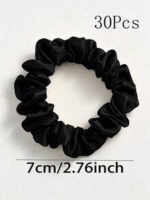 5/10/20/30pcs Women's Small Red Hair Ties, Satin Silk Ponytail Hair Scrunchies, French Elastic Hair Bands, Suitable For Summer, Beach, Wedding, Holiday Gift, Vacation And Other Occasions, Can Be Used As Hair Ties, Hair Accessories, Hair Decorations, Hair Bands, Hair Scrunchies - Multicolor - View 8