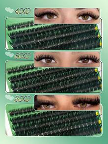 900pcs Waterproof Portable Reusable False Eyelashes, 4 Styles Large Capacity 10-16mm Mixed Tray, D Curl Faux Mink 3D Single Cluster Lashes, Suitable For Daily, Holiday, Cosplay Full Makeup Needs, Back To School, Holiday, Christmas - Multicolor - View 4
