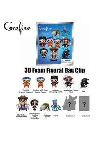 1 Buah Figur 3D Gantungan Kunci LAIKA Coraline Berlisensi, Tas Misteri Acak, Dekorasi Meja, Hadiah untuk Penggemar, Tas Ransel, dan Lainnya - Biru - View 2