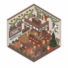 A Set Of DIY Scene‑Building Stickers, Girls Leisure Fun Diorama Stickers, Creative 3D Stress‑Relief Handmade Scene Stickers - Small Version 1.0 Loft Apartment - View 9