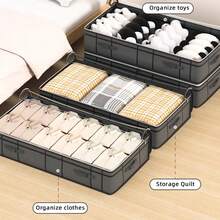 2/4-Piece Set Of Under-Bed Storage Bags, Foldable Dust-Proof Storage Bags With A Transparent Window, Suitable For Bedroom Wardrobes And Bed Linen - View 5