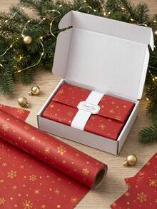 10 Sheets Christmas Light Pattern Tissue Paper, Including Christmas Tree, Candy, Star Patterns - 20" X 14", Handmade Wrapping Paper, Easy To Protect Items, Suitable For Gift Box Filling, Party Decoration - Pear - View 4