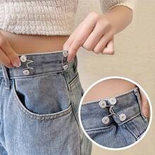 8pcs/16pcs Fashion Seamless Belt Buckle - Women's Metal Buckle Design, Jeans Waist Adjuster, Detachable, Adjustable, Easy Installation, Random Style, Perfect Gift - Multicolor - View 6