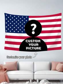 Customizable Tapestry, Multiple Sizes Available, Default White Background, 1 Custom Flag With Various Size Options, Personalized Banner With Your Logo And Text, Durable Polyester Fabric - Multicolor - View 5