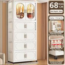 27.56 Inches Wide Multi-Specification Extra Wide Extra Tall Large Capacity New Foldable Wardrobe Home Living Room Foldable Children's Toy Storage Cabinet Multi-Layer Baby Clothes Storage Cabinet No Assembly Required - View 14
