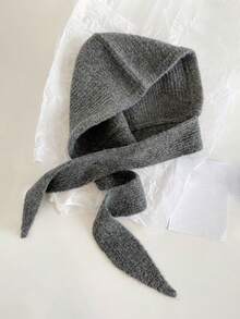 1 buah Topi Balaclava Rajut Hangat Warna Polos untuk Wanita dengan Penghangat Leher, Penting untuk Natal, Musim Dingin dan Musim Gugur, Cocok untuk Dipakai di Luar Ruangan - garis - View 8