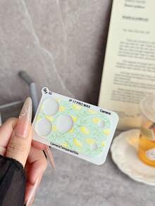 LissKas 1pc Matte Anti-Fingerprint Lens Film, Cute Fashion Lemon Fruit Pattern, 9H Hardness, Full Coverage, Explosion-Proof, Anti-Scratch, Bubble-Free, Compatible With IPhone 18/17 Pro Max Phone Camera Protector, Suitable For Large Hole Phone Cases - Clear - View 6