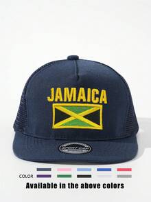 1件 Y2K 滑雪帽 男女通用 刺繡 JAMAICA 人造毛 5片式平帽簷網格帽 適合日常戶外旅行防曬穿戴 - 棒球帽 - 查看 20