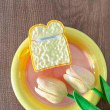 1pc Toast Bread Shaped Earphone Protective Case With Bread Charm, Compatible With Apple 1/2/Pro/Pro2 Wireless Earphones, Cute Style Earphone Box Decoration Earphone Accessory - Multicolor - View 7