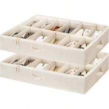 Shoe Storage Set - 76 X 62 X 13.5 cm + Beige(cotton-linen) - View 1