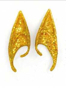 Gold Foil Floral Print Butterfly Fairy Wings, Holiday Parade Elf Wings, Halloween, Christmas, Carnival, Ball Performance Costume Accessories Props - Gold - View 7