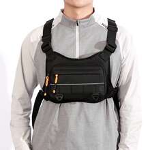 SHILAN Tactical Functional Chest Rig Bag MOLLE Webbing Vest Pack Reflective Strip Outdoor Running Cycling Multi-Purpose Body Chest Bag - Multicolor - View 6