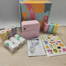 PRINHSJI Mini Printer, Portable Inkless Thermal Sticker Maker With 10 Rolls Paper, For Photos, Pictures, Notes, Gift, Receipts, Lists, And DIY Journals, Compatible With IOS & Android - Multicolor - View 14
