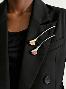 2pcs Multifunctional Hem Clips Metal Scarf Clips Decorative Brooches Suitable For Sweaters Shirts Trench Coats Scarves Daily Vacation Party Fashion Accessories - Multicolor - View 9