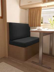 2 piezas/Set(Funda de asiento+Funda de respaldo) Funda de banco de unicolor para caravana, cojines de comedor de RV suaves y elásticos, fundas de polar de felpa elástica para asientos de sofá de restaurante - Multicolor - Ver 14