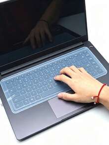 Ultra-Thin Keyboard Protector And Keyboard Cleaning Brush, Effectively Protects Keyboard, Suitable For 15 To 17.0 Inch Laptops. Transparent, Purple, Yellow, Pink And Blue Multiple Colors Available, Washable And Reusable - Multicolor - View 5