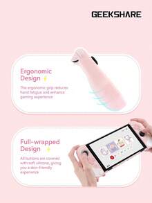 GeekShare 1pc Star Wing Protective Case Compatible With Switch OLED And Joy Con - Pink - View 5