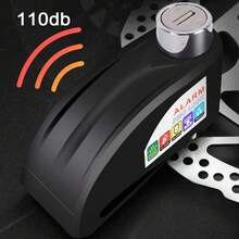 Portable Motorcycle Disc Brake Lock With Alarm, 110dB Vibration Alert Lock, Suitable For Bicycle Electric Scooter, Compact Outdoor Cycling Safety Accessory With Steel Cable, Motorcycle Accessories Men's Gift - Alarm Lock - View 5