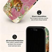 VESPOP Y2K 雙層防摔手機殼，亮面設計，鮮豔色彩，適用於 iPhone 17/16/15/14/13 Pro Max、Galaxy S26/S25/S24 Ultra、Pixel 10/9/8 Pro，復古中國虎紋 - 混色7 - 查看 7