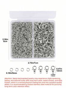 150pcs/Box Jewelry Making Kit 50pcs Lobster Clasp 100pcs Open Jump Rings For DIY Jewelry Connector Necklace Anklet End Accessories - DIY - View 2