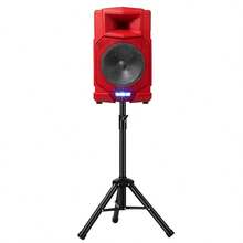 Heavy-Duty Metal Adjustable Tripod Speaker Stand For Stage Performance, Extendable Audio Triangle Support - Black - View 4