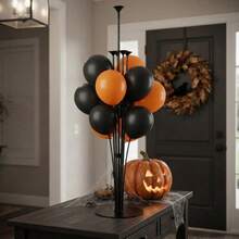 7/14/21pcs Black Balloon Table Stand Set With Round Base, Reusable Balloon Display Rack, Suitable For Tabletop And Floor Decoration, Balloon Decoration Accessories, Sturdy Balloon Column Stand, Suitable For Halloween, Wedding, Birthday Party, Baptism, Summer Events And Celebrations - Multicolor - View 10