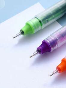 12 Colors Liquid Gel Pens, Colorful Ink Ballpoint Pens For Drawing, Doodling And Office Use - Sets - View 3