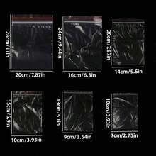 20 Pcs/Bag, Transparent Plastic Resealable Cellophane Bags, Self-Sealing Bags - White - View 2