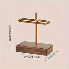 Conical Coffee Filter Holder - Fan-Shaped Stand Suitable For Cold And Hot Drinks, Wooden/Metal Kitchen Organizer - Multicolor - View 11