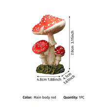 1件裝 3D逼真3朵蘑菇裝飾擺件 蘑菇小雕像 人造蘑菇 微景觀裝飾 迷你蘑菇模型 樹脂材質 手繪 花園小擺件 居家庭院盆栽裝飾 花園微景觀裝飾蘑菇 - 彩色 - 查看 14