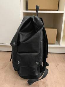 peach tree Mochila versátil de gran capacidad de PU con diseño de árbol de melocotón - Negro - Ver 10