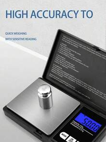 1PC 200g High Precision Pocket Digital Scale, LCD Display, Multi-Unit Convert, For Jewelry Gold Tea Powder, Electronic Scale AAA Batteries Not Included - Multicolor - View 8