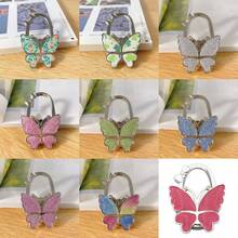 1pc Foldable Butterfly Bag Hook, Desktop Edge Bag Holder, Ins Style Portable Handbag Rack, Non-Adhesive Clip Design, Space-Saving Durable Lightweight, Suitable For Home Office Kitchen Travel, Ideal Gift For Women, Halloween Party Supplies - Multicolor - View 11