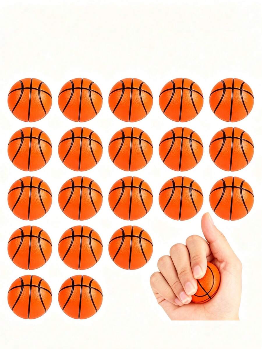10pcs/20pcs Bola Basket Olahraga Kecil, Bola Busa Kecil, Pereda Stres, Pereda Kecemasan, Hadiah Kelas, Kado Pesta - MultiWarna - View 1