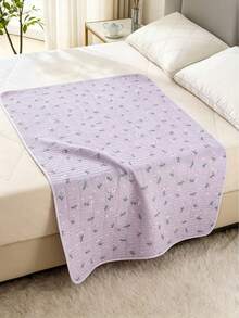 Purple Floral Pattern Waterproof Period Pads (Reusable, Leak-Proof), Waterproof Washable Mattress Protector, Suitable For Women's Menstruation, Urinary Incontinence And Bedwetting, Also Suitable For Adults And Elderly - Multicolor - View 5
