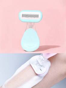 Green Women's Hair Removal Razor, Suitable For Underarms, Legs And Bikini Area, Portable Manual Razor, Green Manual Safety Razor Blade For Bikini Hair Removal/5-Layer Stainless Steel Replaceable Razor Head, Girls Gift Travel Essential (Handle + Razor Head + Storage Box). Suitable For Summer Travel, Outings, Commuting, Work, College Students, Women, Also As A Gift For Sisters, Girls And Friends. - Multicolor - View 10