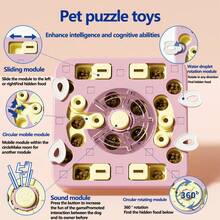 Dog & Cat Interactive Puzzle Toy Feeder, Anti-Choke Training Bowl, Slow Feeder Bowl, Pet Boredom Relief Gadget - Royal Blue - View 3