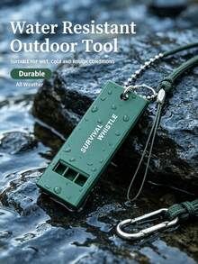 High-Frequency 3-Chamber Survival Whistle, Portable Emergency Signal Whistle, High-Volume Multi-Frequency Outdoor Rescue Whistle, Compact Emergency Equipment, Suitable For Camping, Hiking, Climbing, Earthquake And Wilderness Emergency Preparedness - Multi-color - View 2