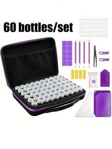 Advanced Minimalist 240/120/60/30 Bottles Of Portable Tools Storage Bags, Hand-Made DIY New Diamond Painting Tool Set Contains Shockproof Cotton, Storage Travel Portable Storage Bags. - A - View 9