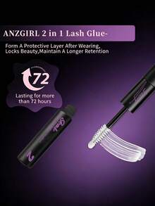 Desliy 2-In-1 Eyelash Glue & Sealer (Bonding & Sealing) Waterproof Strong Fast-Drying Long-Lasting Invisible, Suitable For DIY Eyelash Extensions/Beginner Eyelash Glue Eyelash Adhesive - Black - View 3